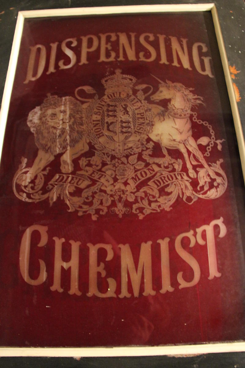 Dispensing Chemist Door. Centre for Gold Rush Collections